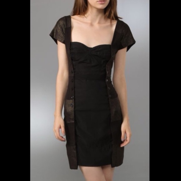 Marc by Marc Jacobs Louisa Dress in black & gold XS - Picture 2 of 6